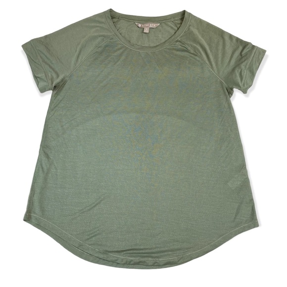 Athleta Tops - Athleta (sz M) olive green athletic tee